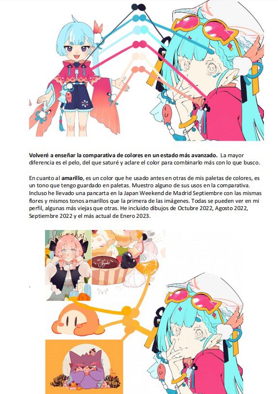 He utilizado el gotero para mantener algunos de los tonos de la hoja de referencia del OC de la Japan Weekend no es mi OC ni mi diseño. Comparación completa en el enlace de Google Drive. 