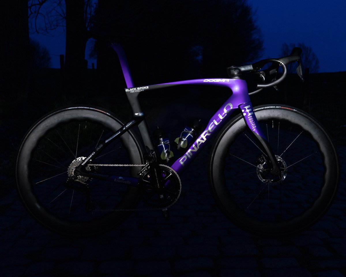 Introducing… the 2023 <a href="/Pinarello_com/">Pinarello</a> team whip 💜

📸 <a href="/JoyceGhijs/">Joyce Jason Ghijs</a> 

#theartofbalance #iconmakers #pinarello #dogma #dogmaf #pinarellodogma