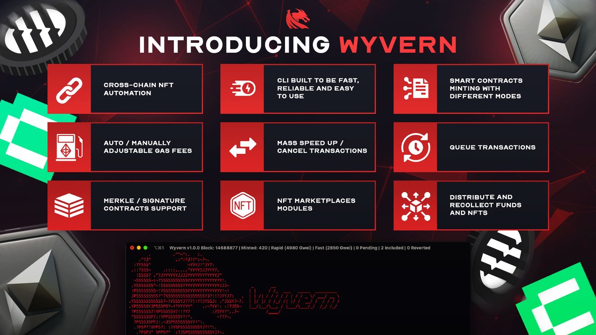 WyvernBots's tweet photo. After 1 year being public, a new chapter begins today: we're rebranding to Wyvern🐉

Many changes have been made, starting off with our Version 2.1.0, which now supports Canto ⛓️

To celebrate, we are hosting a FREE Trial season, access will be open to anyone who wants to join!👇 https://t.co/bWtrIhTE4a