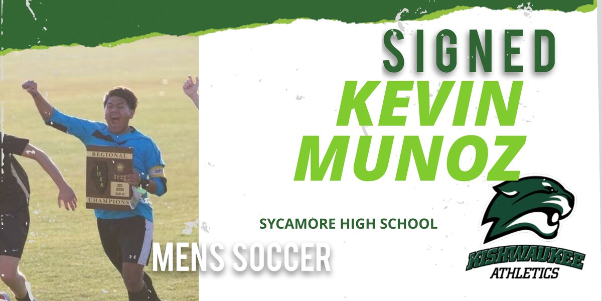 Excited to announce our newest signee to the Mens Soccer Program and Kougars Family! Welcome Kevin Munoz, Goalkeeper - Sycamore HS👊#KishFam ⚽️