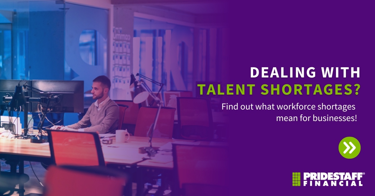 Talent shortages are relentlessly impacting businesses! Find out what this means for your company here -> bit.ly/3a0mUFz
⁠
#PrideStaffFinancial #talentshortages #talentacquisition #recruitment #staffing #business