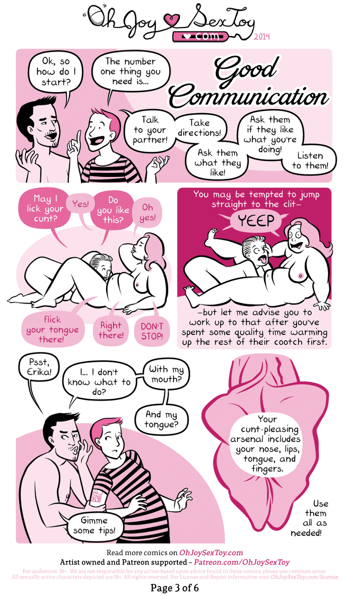 Lap up this comic from the archives on How to Eat Pussy!
(1/2)  ohjoysextoy.com/eatpussy/