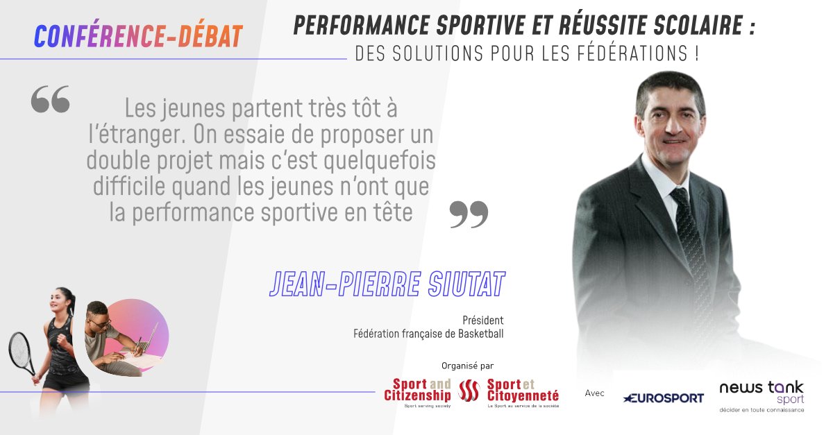 Grand témoin de la conférence @jpsiutat, président de la <a href="/ffbasketball/">Fédération Française de BasketBall</a> explique les difficultés rencontrées pour le suivi du #doubleprojet des jeunes joueurs de #basket🏀 ⤵️