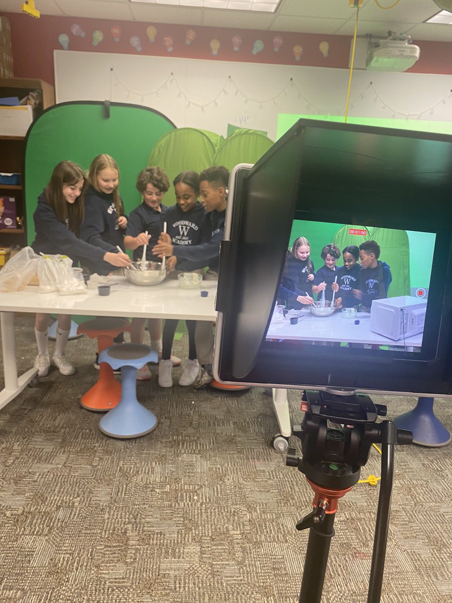 Behind the scenes footage of <a href="/hardy_peggy/">Peggy Hardy</a> math scholars turned TV cooking show hosts. This has been such a fun (and tasty) #STEAM project for these 5th graders! <a href="/TeacherTammyF/">teachertammy</a> <a href="/dandyphillips13/">Andy Phillips</a> <a href="/cwhitetech/">Connie White</a> #WoodwardWay
