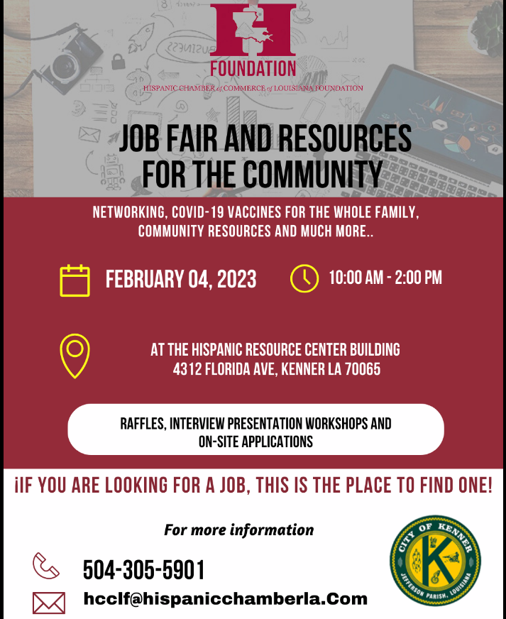 JthomanThoman's tweet photo. Hispanic Chamber of Commerce LA Job Fair this Saturday, Feb. 4 10am till 2pm in #kenner #jobsearch https://t.co/lNPlWnq1SQ