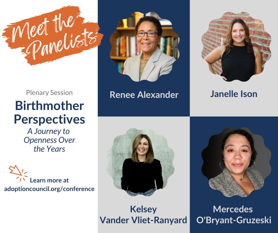 We are eager to hear from these women whose personal experiences & professional work provide important perspectives & insights that we can all learn from at this year's National Adoption Conference. We hope you will join us! Register at adoptioncouncil.org/conference.