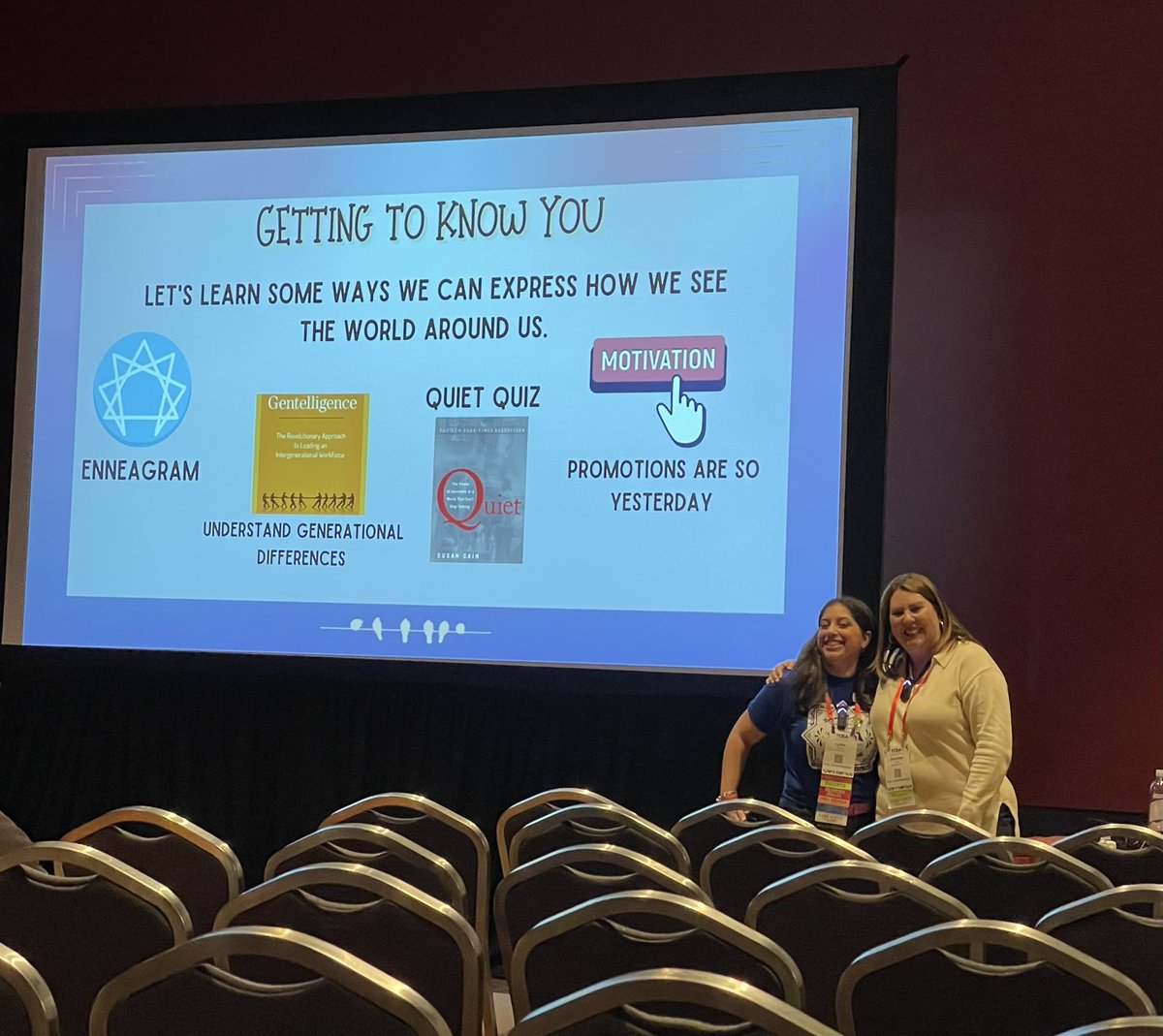 The last day presentations are where it’s at! Such a fabulous session from @EduCroupe and @u2woods on how introverts and extroverts can work together effectively! #TCEA23