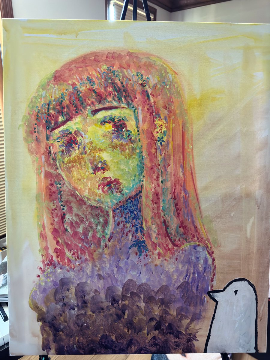 LilyPi2's tweet photo. i think i just really like painting sad girls https://t.co/mBOJD1CEOY
