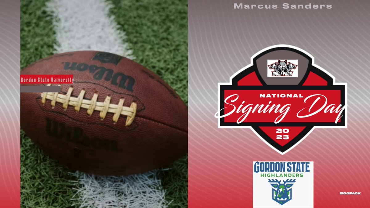 Congratulations to Mr. Marcus Sanders for signing with Gordan State University.  Wonderful Job Marcus!