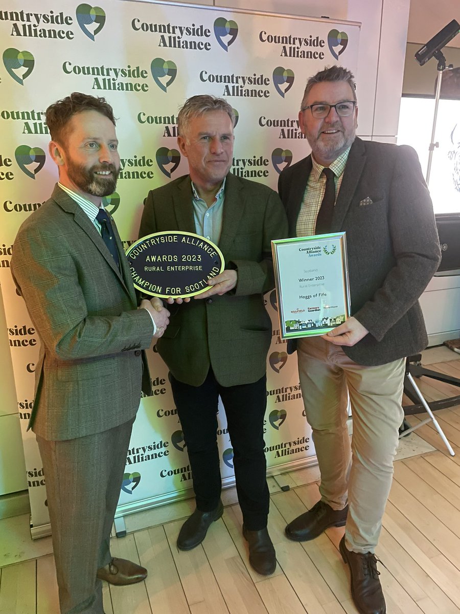 Jake Swindells - Scottish Countryside Alliance (@scotcountryside) on Twitter photo Well done to <a href="/hoggsoffife/">Hoggs of Fife</a> for being crowned the rural enterprise Scottish Champion #RuralOscars Well done to <a href="/hoggsoffife/">Hoggs of Fife</a> for being crowned the rural enterprise Scottish Champion #RuralOscars