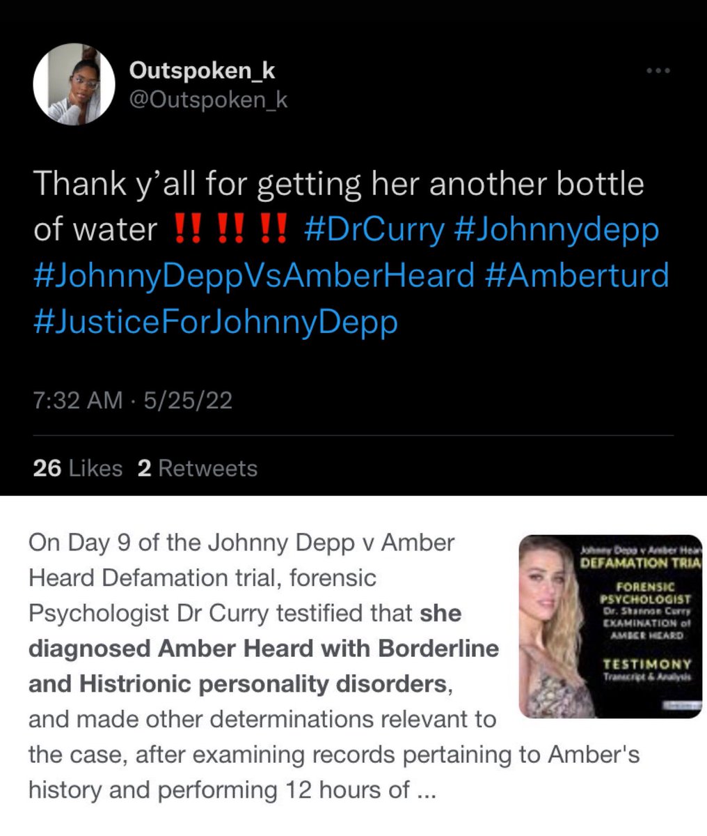 XDetective1's tweet image. If #DrCurry couldn’t see the clearly visible #Amberturd hashtag, she has no business working in the field of forensics, “examining records” and making evaluations based off what she read. #JusticeForAmberHeard