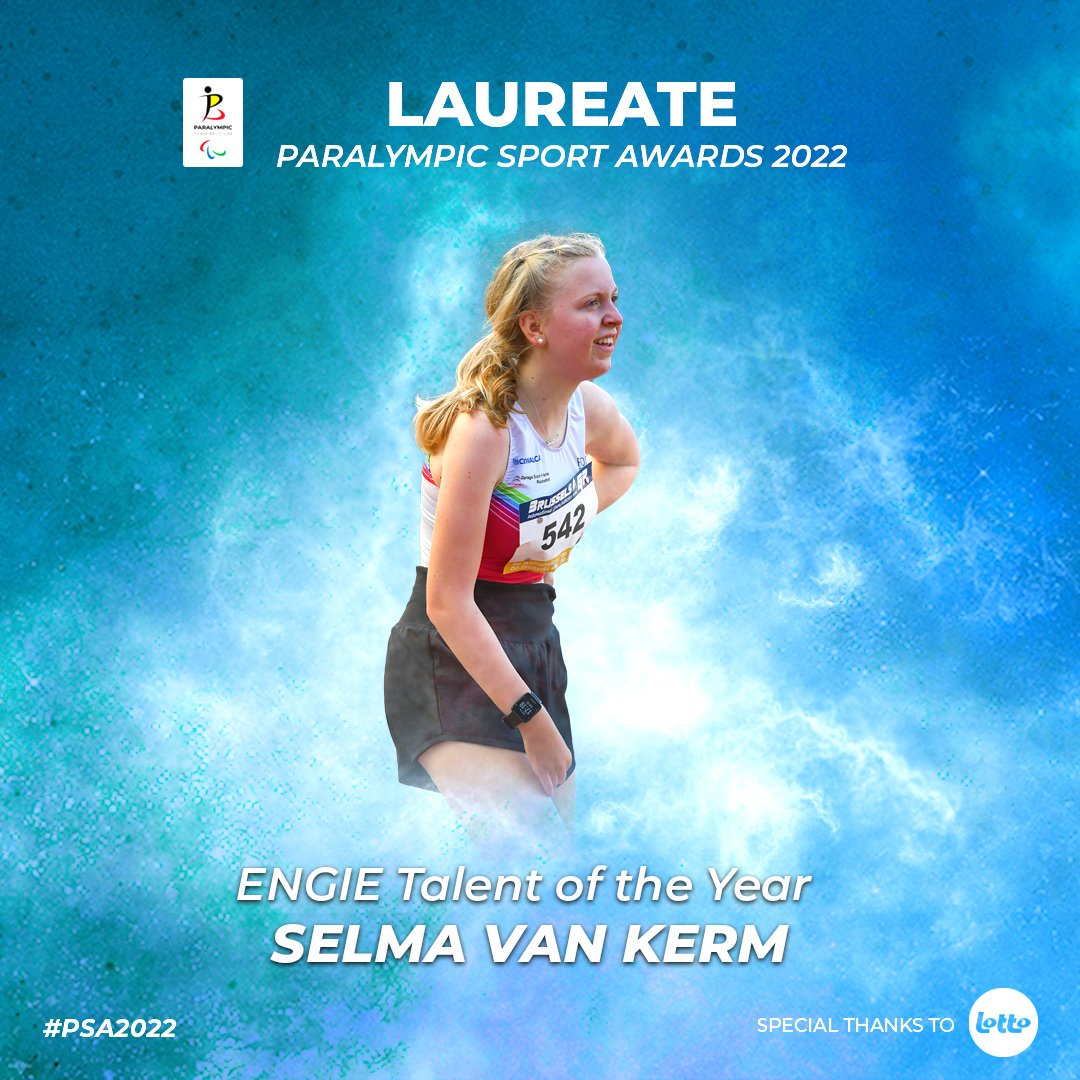 BEParalympics's tweet image. The “Engie Talent of the Year Award” also comes from Para athletics! Congratulations to the 16 years old Selma Van Kerm who brilliantly won 3 medals during the EPYG 2022 in Finland last summer 🥇🥈🥈
#PSA2022 
@LigueHandisport @RTBFsport @sporza @Engie @TVLuxSport