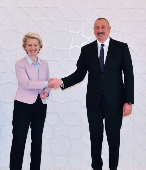 European “values” are so interesting.

Azerbaijan has blockaded Nagorno-Karabakh for 53 days. If this were happening in Ukraine, the EU would be sanctioning the perpetrator. Instead, Ursula has met with and praised AZ dictator Aliyev, even while AZ has trapped 120k people in NK.