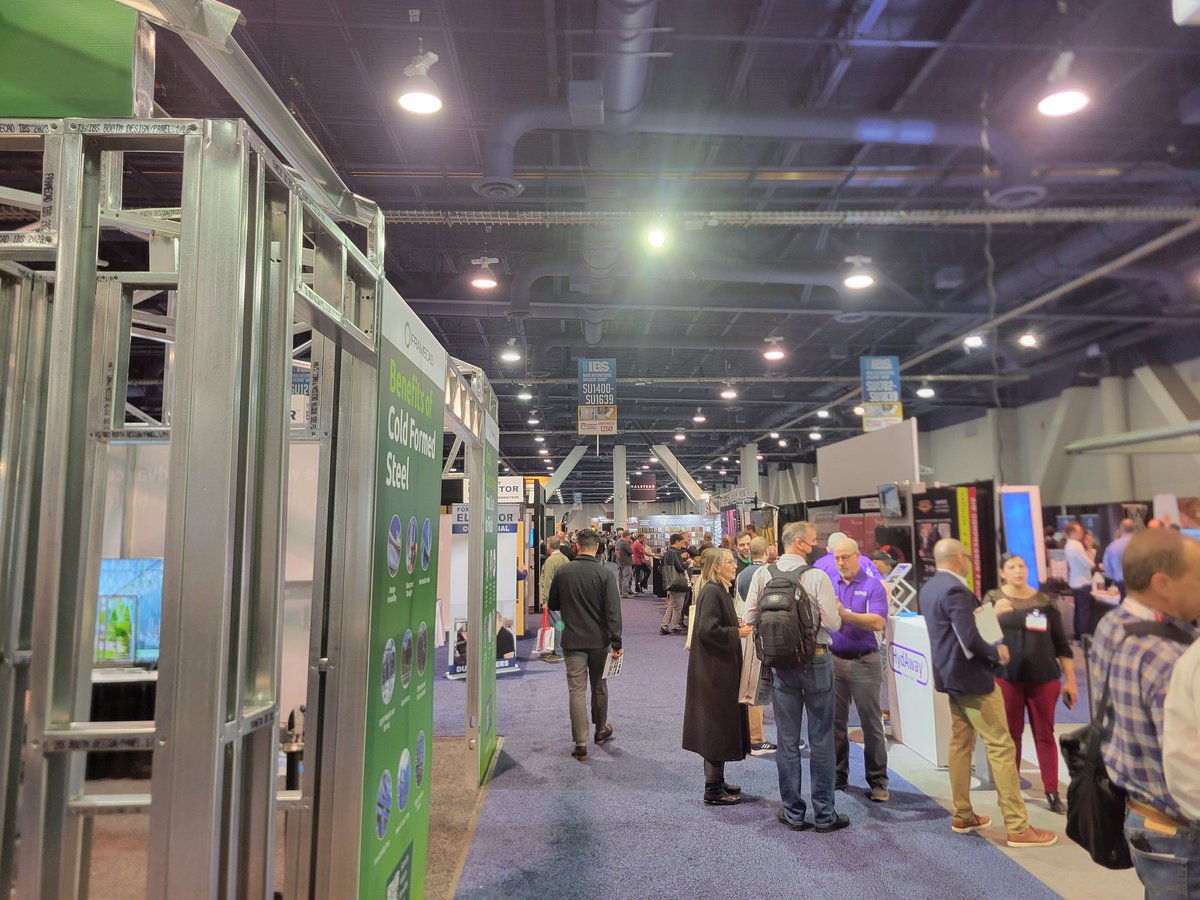 RESCON_VP's tweet image. Checking future trends in residential construction at the @NAHBhome #IBS2023 . Discussing labour supply, #innovation and #modularhousing