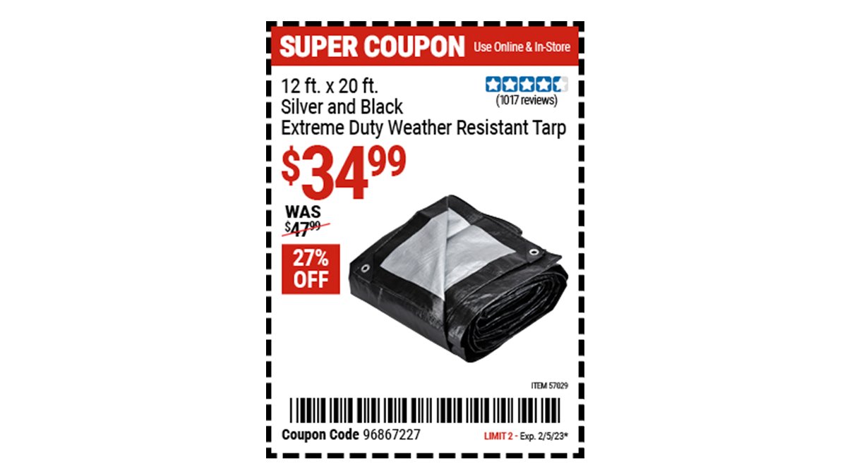 Harbor Freight on Twitter "Buy the HFT 12 Ft. X 20 Ft. Silver & Black