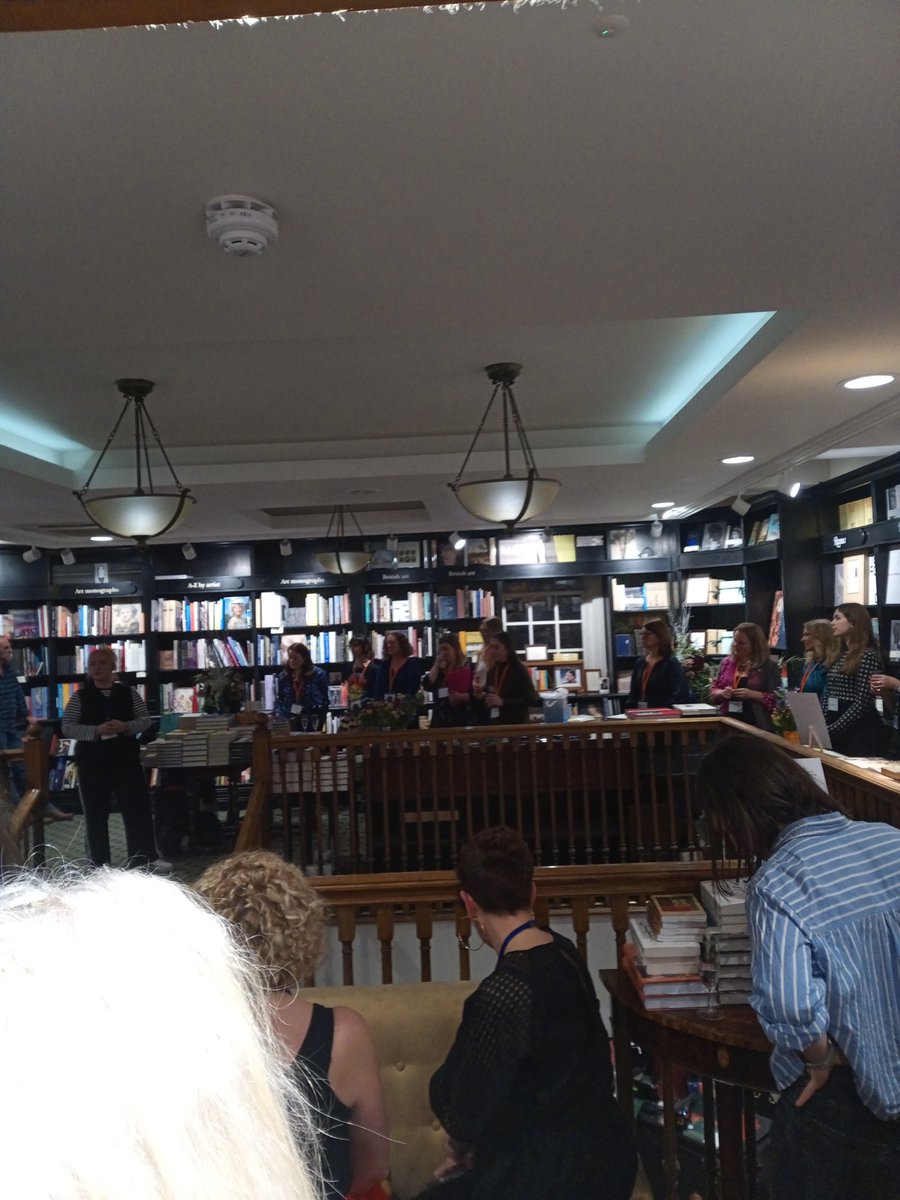 @CJSkuse holding the room, or rather the bookshop at the #mawfyp launch @MAWFYPAnthology