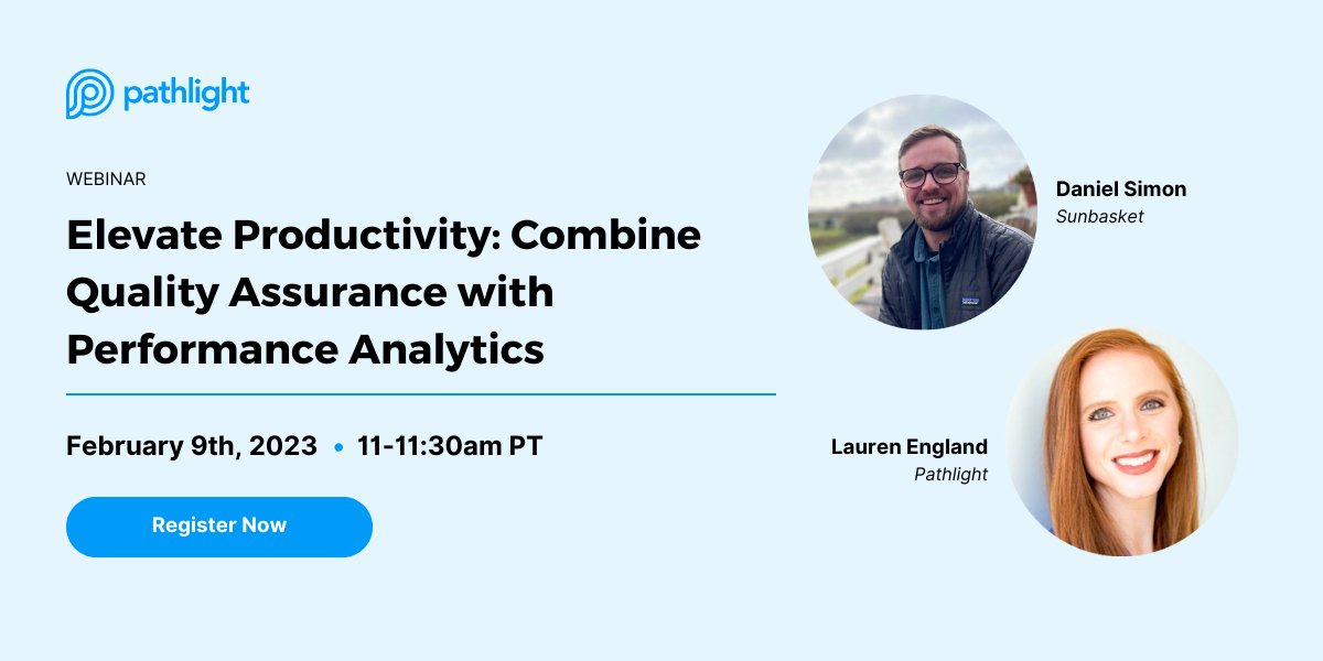 Looking to elevate productivity within your CX team?  

Join our webinar next Thursday to see how <a href="/Sunbasketmeals/">Sunbasket</a> is combining QA with performance analytics to drive productivity and team engagement.

Register here: hubs.la/Q01B5pM20

#cx #qa #webinar