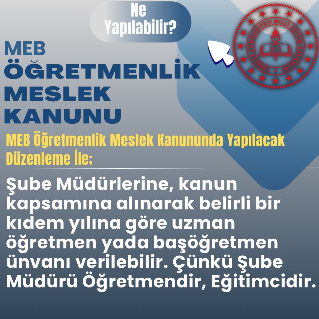 harunozturk79's tweet photo. Görevlerini ifa ederken sorumluluk üstlenmekten kaçınmayan, @tcmeb ‘in hedef ve politikalarında öncülük görevini üstlenen #MebSubeMudurleri bir an önce çözüm bekliyor..
@RTErdogan
@tcbestepe
@dbdevletbahceli
@emrullahisler
@vedatbilgn
@_aliyalcin_
@TalipGeylan06
@kademozbay_ https://t.co/f5BmiUKJjs