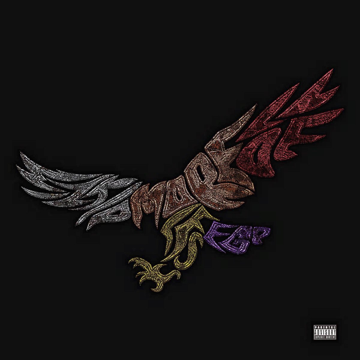 Artist symbols as album covers: 1. Zilla Oaks - NOZZZ2 🚫🦉 2. Psycho YP - YPSZNIII 😈☔️ 3. Wizkid - More Love Less Ego 🦅💜