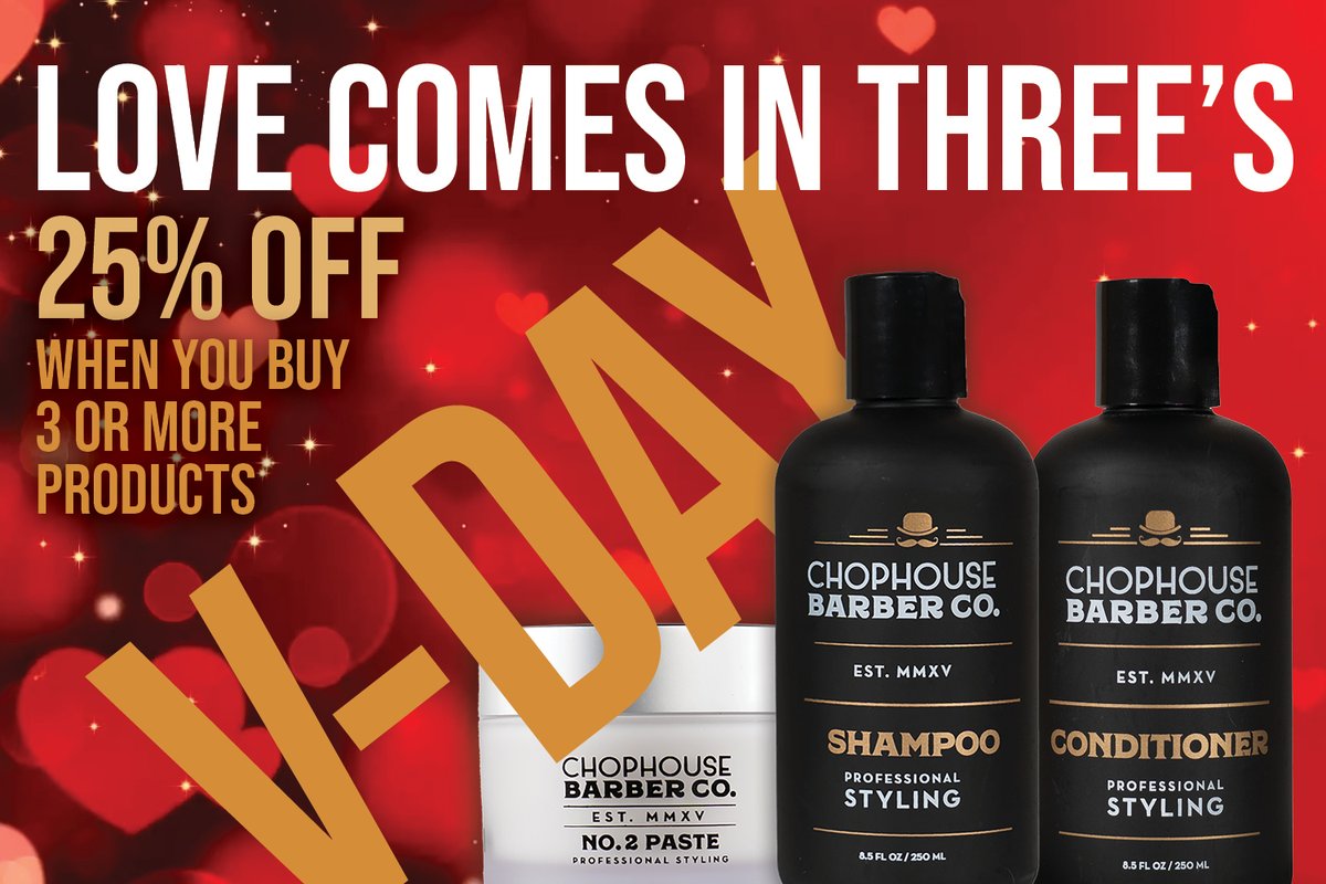 ChophouseBarber's tweet photo. Don't miss out on this sale! Offer ends on Valentines Day. 
#ValentinesDay #valentinesgifts 
https://t.co/UynSaxariD https://t.co/JGdPOQkTpx