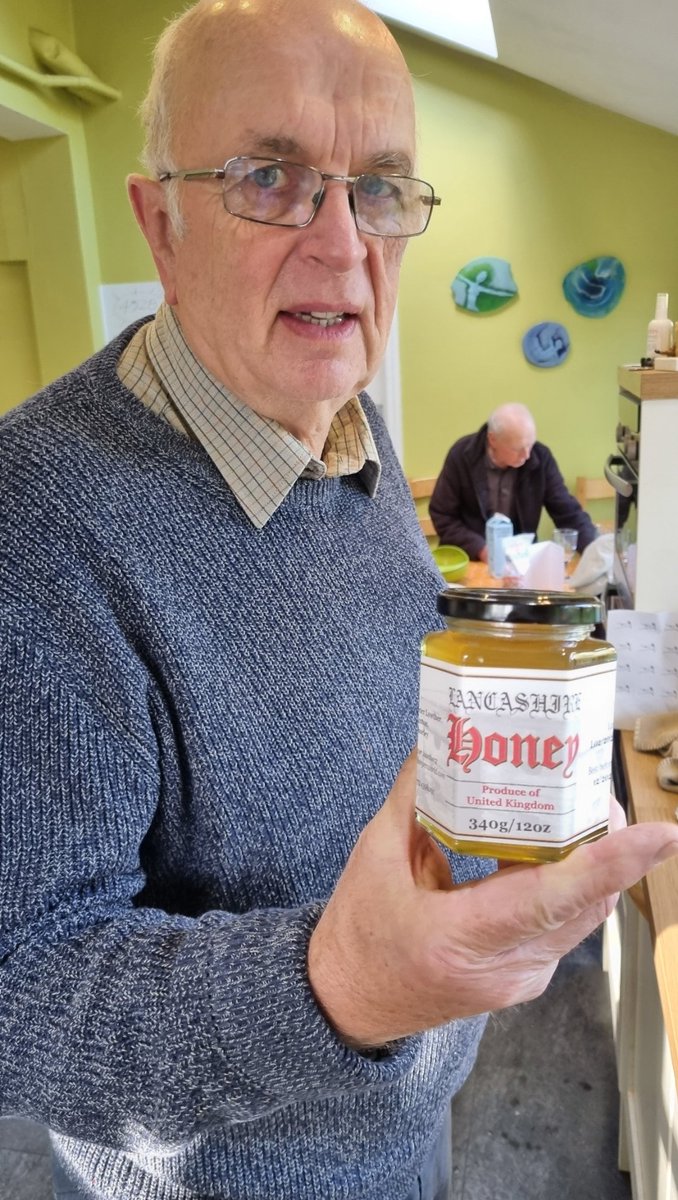 My dad keeps bees, and he has his phone number on the jars of honey. If you text him to say you're enjoying the honey, he'll usually reply with a bee fact