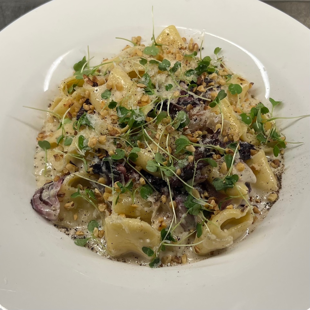 cprimesteak's tweet photo. Our Dine Out Vancouver @dineoutvanfest menu is available until February 5th! We invite you to enjoy our $50 3-course menu which includes features like our Paccheri con Radicchio e Noci, Mushroom &amp; Onion Tart, Braised Short Rib, Winter Spiced Tart Tatin, and more. https://t.co/wCFP82fm42