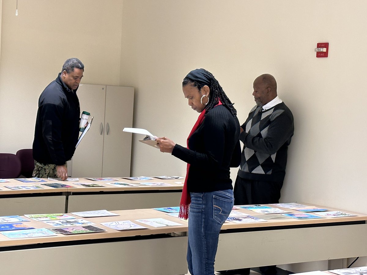 Art of Being a Military Child artwork judging.
