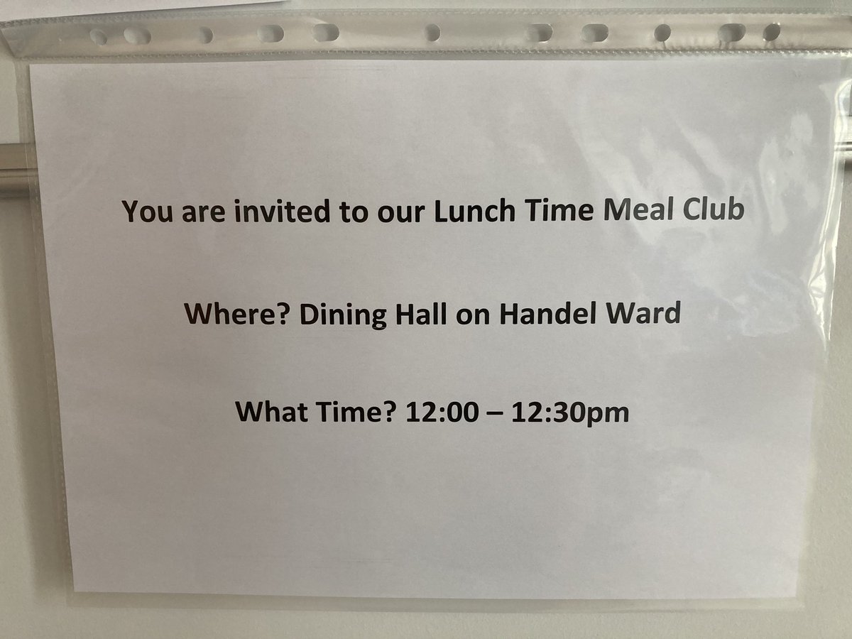 We had our first lunch time club this week and it was a great success! Getting post stroke patients out of their rooms (and even better from their bed 🥱) Two patients stayed on after to have the chats🤩 #SLT #Dysphagia #Mealtimes