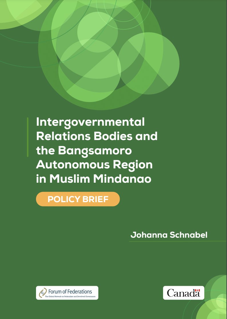 Hot Off the Press! 📚

Intergovernmental Relations Bodies and the Bangsamoro Autonomous Region in Muslim Mindanao
 
This brief reviews the newly created intergovernmental structures &amp; examines their potential to achieve  self-governance in the region

➡️forumfed.org/wp-content/upl…
