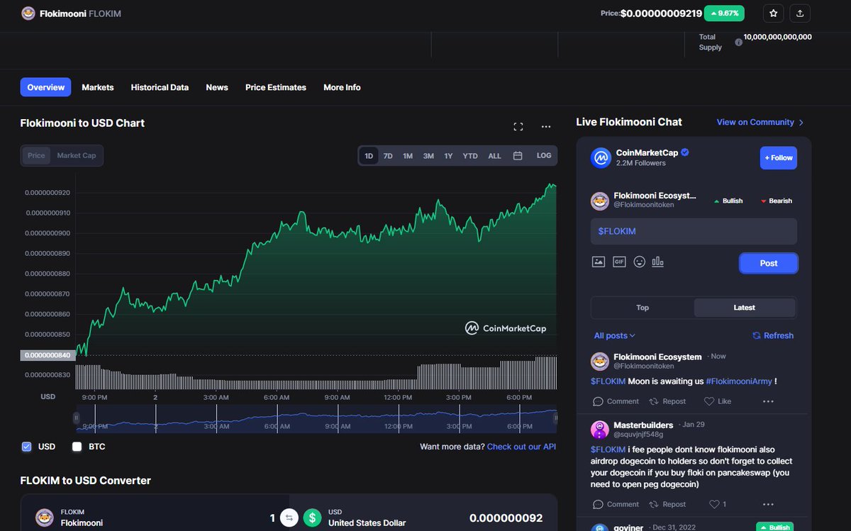 Flokimooni (@flokimooni) on Twitter photo We're very privileged to have early access to this "Live Discussion Board" function on <a href="/CoinMarketCap/">CoinMarketCap</a> .
Thank you for this very exciting test drive. Join Flokimooni for real-time discussion at:
coinmarketcap.com/currencies/flo… We're very privileged to have early access to this "Live Discussion Board" function on <a href="/CoinMarketCap/">CoinMarketCap</a> .
Thank you for this very exciting test drive. Join Flokimooni for real-time discussion at:
coinmarketcap.com/currencies/flo…