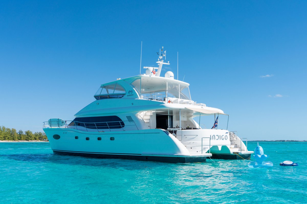 INDIGO LIMITED SPECIAL 10% VAT will be included in rate when booking the next 4 charters with Indigo in the Bahamas for the 2023 Winter and Summer Season. 7 night Min. Nassau Ports UPDATE: 3 offers left on this special.

#Bahamas #powercat #yachtcharter