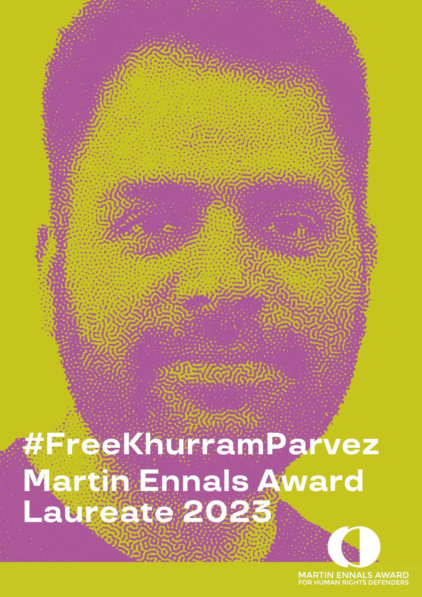 Martin Ennals Award (@martinennals) on Twitter photo 📣News!
🟠 The Martin Ennals Foundation asked the Indian authorities to release the 2023 Laureate <a href="/KhurramParvez/">Khurram Parvez</a> so he can receive his Award in person in #Geneva.
#FreeKhurramParvez
📄Letter: bit.ly/3WSLkTO 📣News!
🟠 The Martin Ennals Foundation asked the Indian authorities to release the 2023 Laureate <a href="/KhurramParvez/">Khurram Parvez</a> so he can receive his Award in person in #Geneva.
#FreeKhurramParvez
📄Letter: bit.ly/3WSLkTO