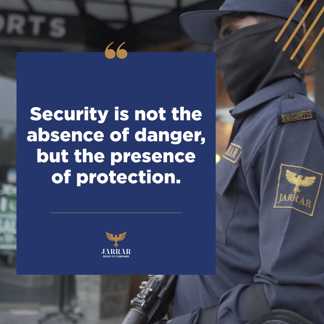 JarrarGroup's tweet image. Protecting what matters most 🔒 #JarrarSecurityServices #SecurityMindset #ProtectionOverDanger #SafeAndSecure.