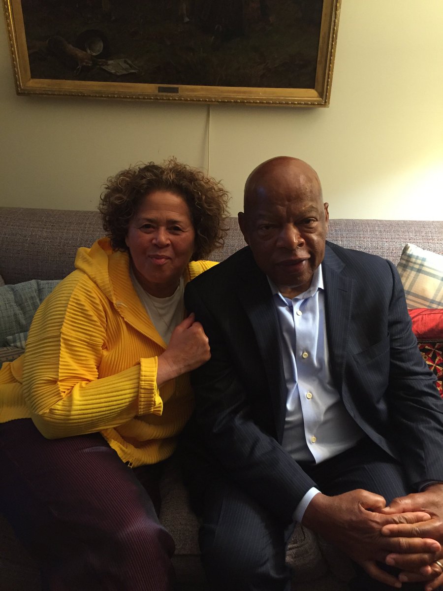 I am beginning to celebrate Black History Month with this memory: Me and John Lewis, who I interviewed and then portrayed in my play and film LET ME DOWN EASY.