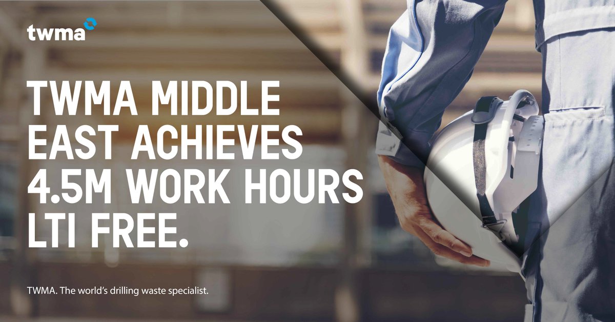 TWMA is proud to announce it has achieved 4.5 million work hours lost time incident (LTI) free across its Middle East operations.
 
Read more here: tinyurl.com/mrxs8nzv

#LTIfree #staysafe #trusttwma #drillingwastespecialist