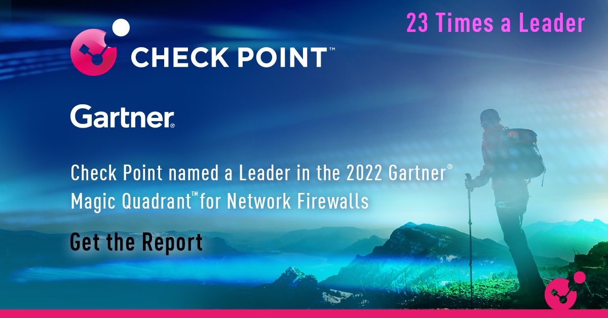 climbcs_ie's tweet image. .@CheckPointSW names a Leader in the 2022 @Gartner_inc Magic Quadrant™ for Network Firewalls. Get insights from leading analysts by downloading your complimentary copy of the report here bit.ly/3VVrh6z #checkpoint #cybersecurity #networkfirewall