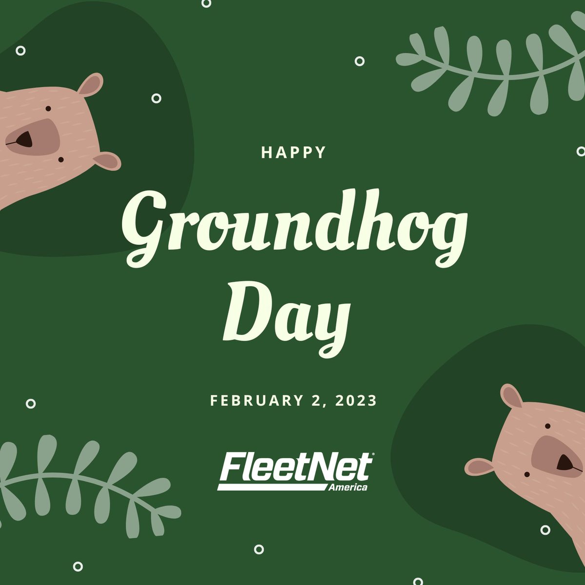 FleetNetAmerica's tweet photo. Will Punxsutawney Phil predict six more weeks of winter, or will spring be right around the corner? Either way…Happy Groundhog Day! #GroundhogDay #FleetNetAmerica https://t.co/Ji2uBJyOsX