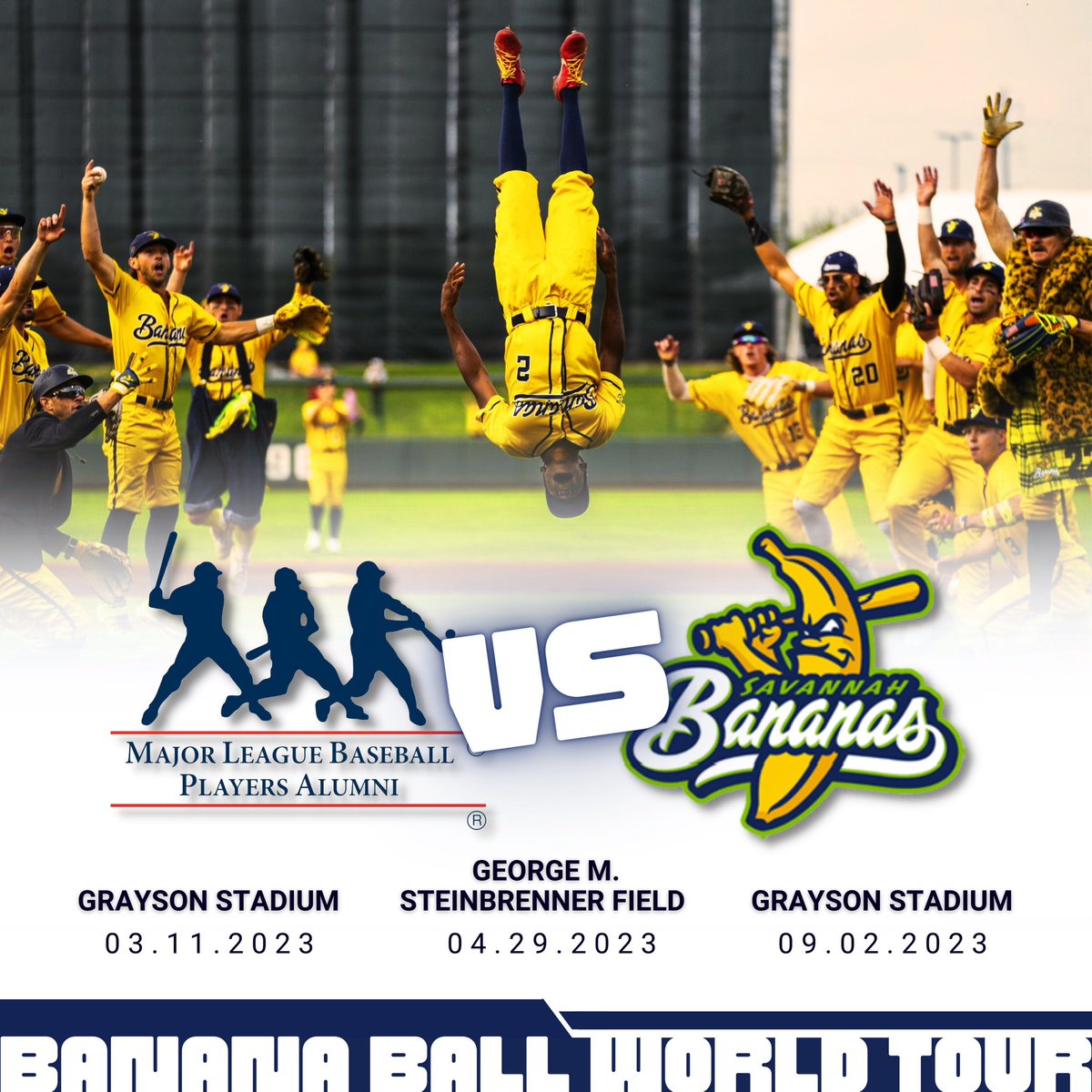 See the world famous Savannah Bananas in action when they bring banana ball to Tampa Bay on April 29th… don’t miss @TheSavBananas at @GMSField for one night only! 🍌⚾️ 
