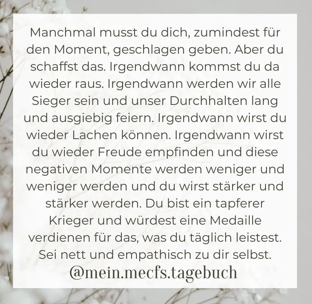 Manchmal sind es nicht die körperlichen Symptome einer chronischen Erkrankung, die am meisten weh tun. Manchmal ist das Schwerste das Mentale, Emotionale und Psychische. Manchmal scheint alles für viele Tage okay und dann trifft dich die Erkrankung wieder mit voller Wucht. #mecfs