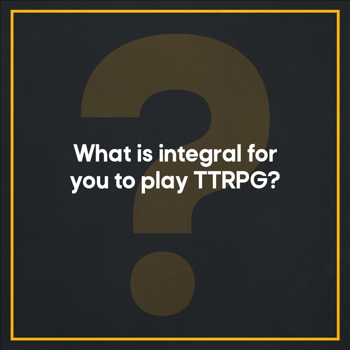 Tabletoneapp's tweet photo. What is integral for you to play TTRPG? Do you use figurines or a grid-board? Do you use any additional props? Do you use a laptop or keep track analog on a piece of paper?

#ttrpg #dnd #tabletone https://t.co/ANGUy8Sx8q