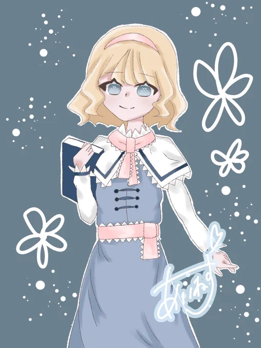 Day14 アリス・マーガトロイド #100日チャレンジ  #東方Project  #藍鼠の青服 