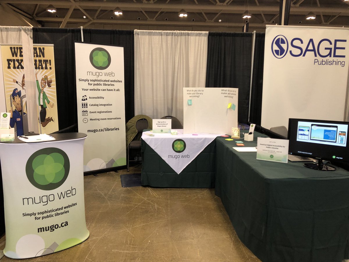 Exhibit hall is open at #olasc. Come see us and let’s talk library websites!