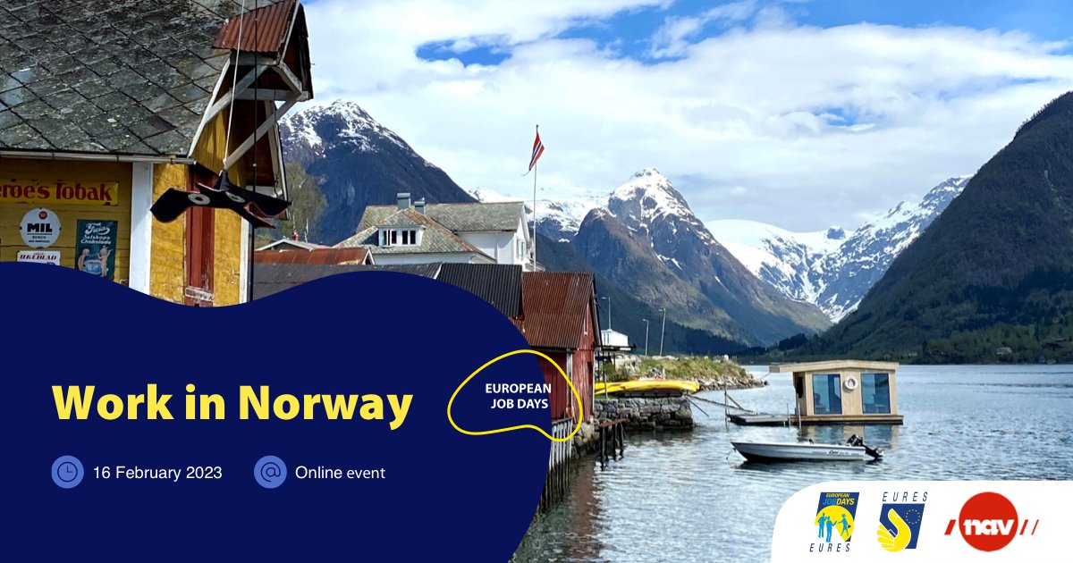 EURESJob's tweet photo. Norwegian π³π΄ employers are recruiting in sectors such as π¨βπ³ #Hospitality, πΊ#Tourism,π± #Agriculture,π¨ββοΈ #Healthcare andπ¨βπ» #IT
Attend the #WorkInNorway online event on π
16 February (12:00-16:00 CET) to discover positions.
Register now β¬
https://t.co/hZXcoNTvqv
#EURESjobs https://t.co/3HZhjQsoqS