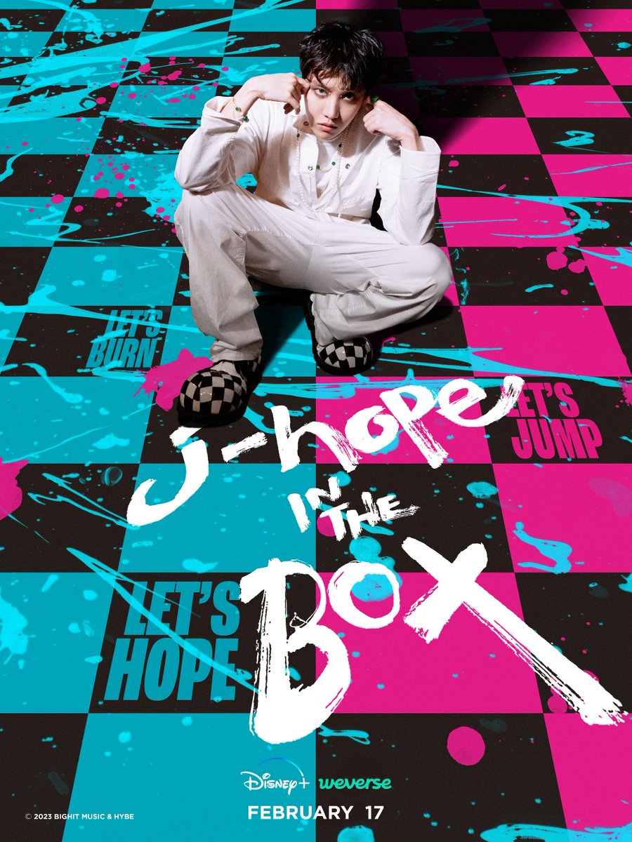 <j-hope IN THE BOX> Main Poster 📅 Feb 17, 5PM (KST) on Weverse & Disney+ globally 📅 2월 17일 오후 5시 위버스 & 디즈니+ 전세계 동시 공개 👉Weverse Pre-order: available from Feb 10 #jhope #jhopeINTHEBOX #제이홉인더박스 #JackInTheBox