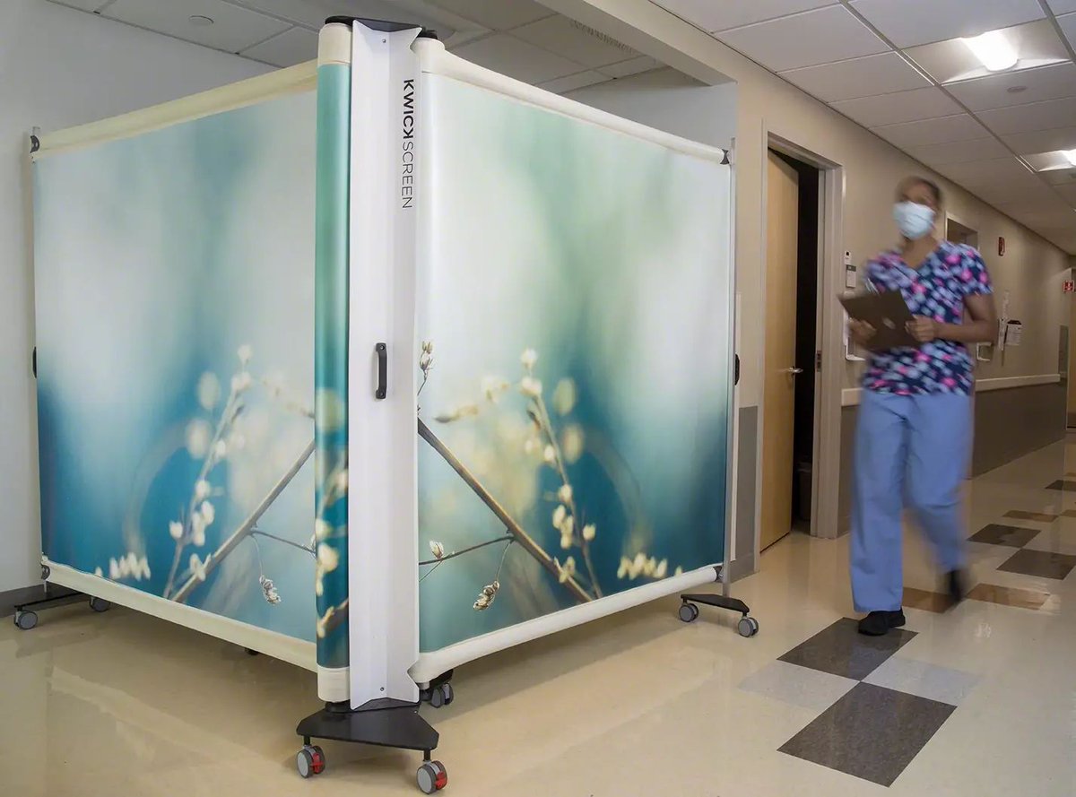 RedThreadSpaces's tweet photo. #DidYouKnow KwickScreen specializes in creating portable, retractable partition screens for healthcare environments?
They help bridge the gap between functional industrial design and artistic interiors 🎨
#Steelcase #Health #Healthcare #HealthcareDesign #KwickScreen https://t.co/mHPUK4wf6p