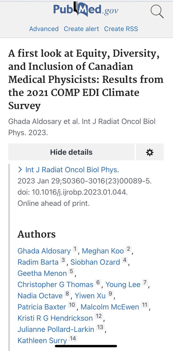 So proud to see this in print!! Important work by @G_Aldos <a href="/meghankoo/">Meghan Koo</a> <a href="/BartaRadim/">Radim Barta</a> <a href="/gmenon12/">Geetha Menon</a> @Young_K_Lee <a href="/noctavedc/">Dr Nadia Octave (Elle/She/Her/Hers)</a> <a href="/PatBaxter20/">Pat Baxter</a> <a href="/JulieLarkin305/">Julianne Pollard-Larkin, PhD</a> SOzard, YXu, CThomas, MMcEwan and KHendrickson for the <a href="/MedphysCA/">COMP</a> membership. Honoured to be a part of this amazing team.