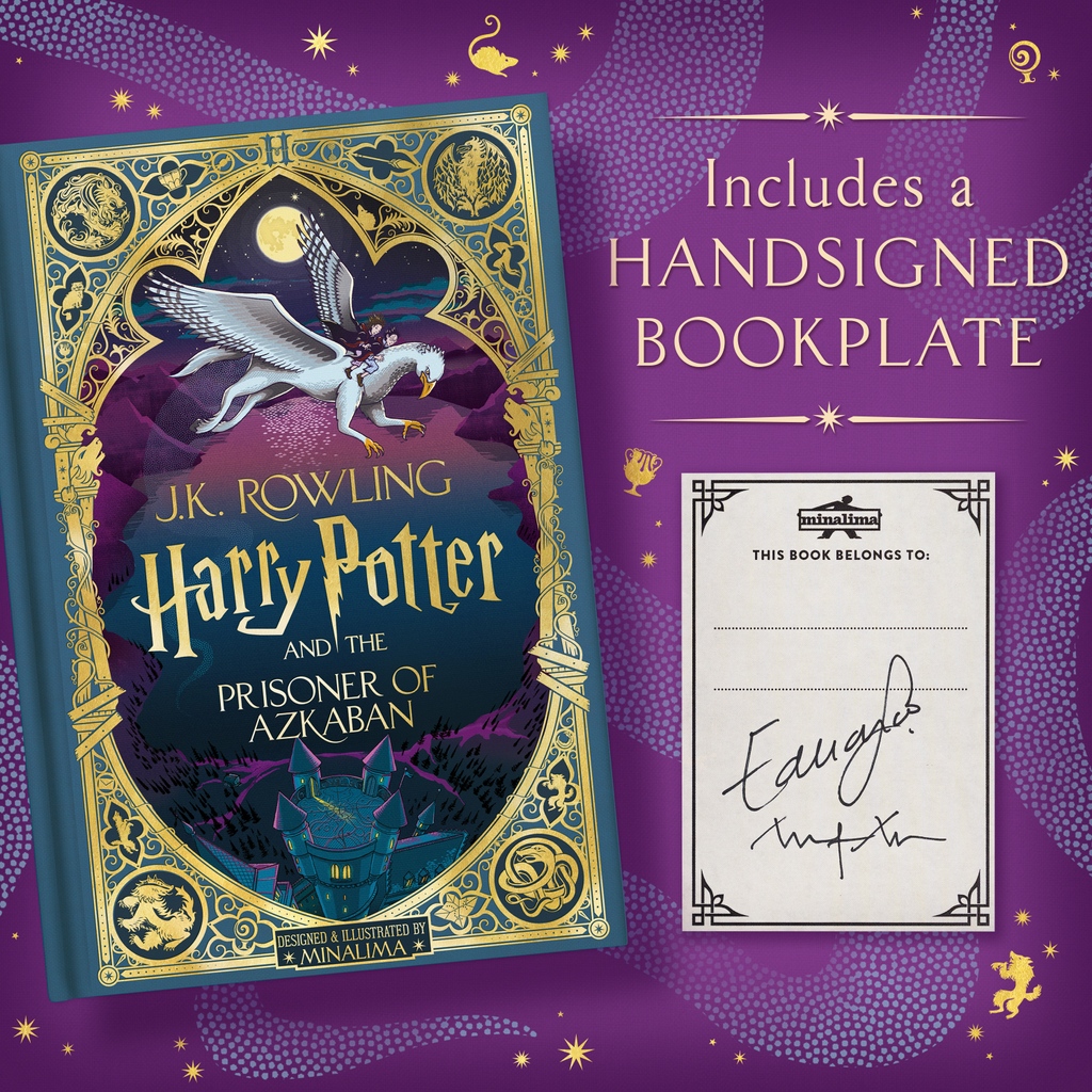 minalima's tweet image. *PRE-ORDER HARRY POTTER AND PRISONER OF AZKABAN - MINALIMA EDITION!*

Harry Potter and the Prisoner of Azkaban, the illustrated and interactive #MinaLima Edition, is now available for pre-order on minalima.com and will publish in October 2023!

#HarryPotter #NewLaunch