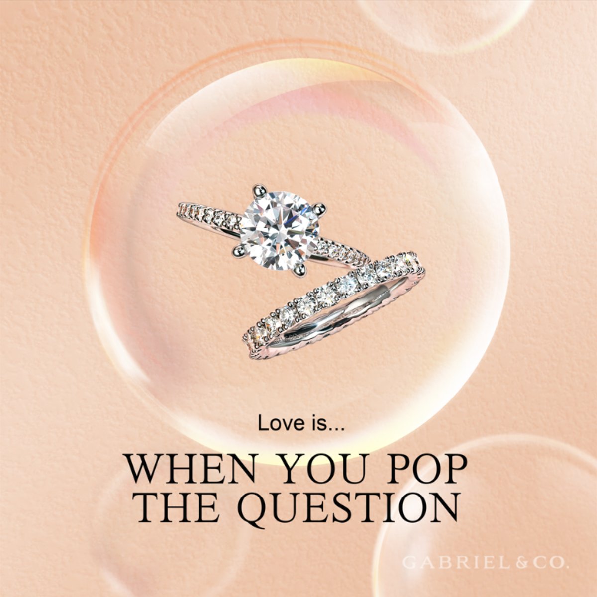 Love is...when you pop the question.   #GabrielCoRetailer #GabrielNY #GabrielAndCo #ringaddict #proposal #happilyeverafter #engagementringgoals #ringgoal #hisandherset #engagementringgoals #engagement #engaged #isaidyes #engagementringgoals #engagementringideas