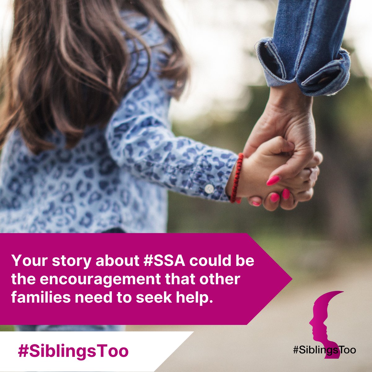By speaking up about #SSA, you could give hope to other families who are going through the same thing. 

Share your story now on siblingstoo.com

#SiblingsToo #notchildsplay #SSAresearch