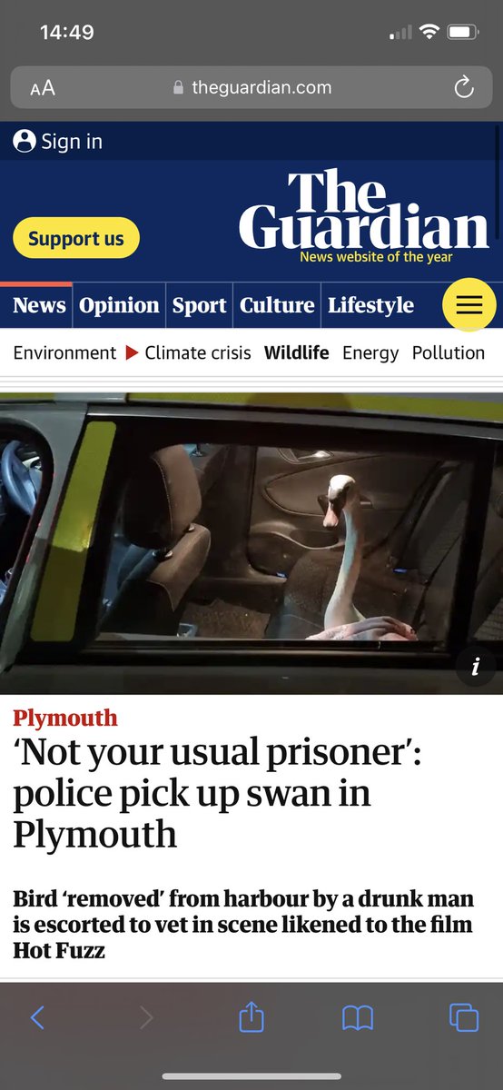 ljmeller's tweet photo. @simonpegg @nickjfrost  I hope you’ve read the guardian today 😆😆#noluckcatchingthemswansthen https://t.co/FoPIiy1hZl